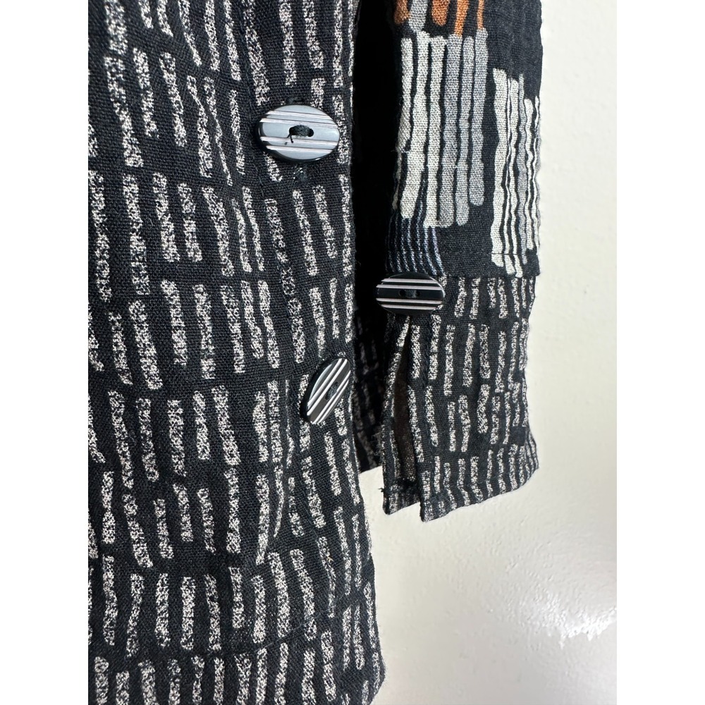 Habitat 2 Piece Set Crinkle Textured Abstract Geo Print Top & Pants Lagonlook L - Picture 6 of 16